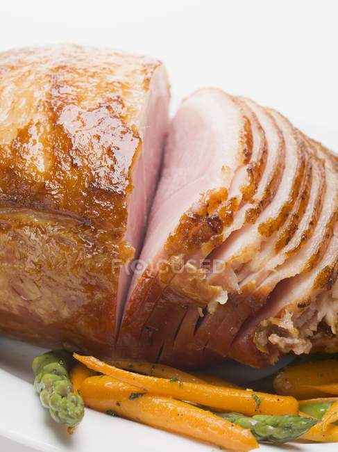 Glazed roast ham — Stock Photo