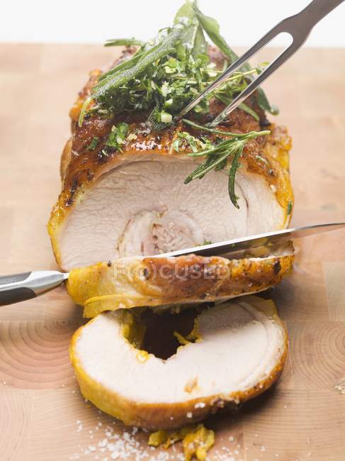 Stuffed breast of veal — Stock Photo
