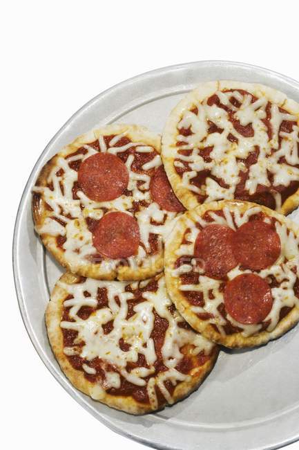Quatro Mini Pizzas — Fotografia de Stock