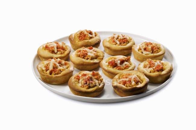 Platter of Pizza Cups — Stock Photo