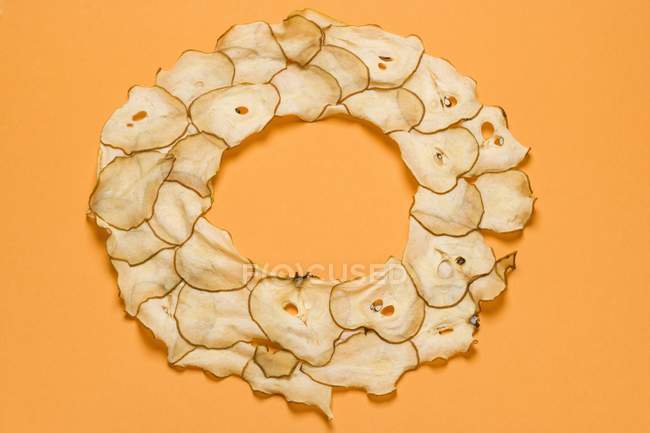 Ring of dried pear slices — Stock Photo