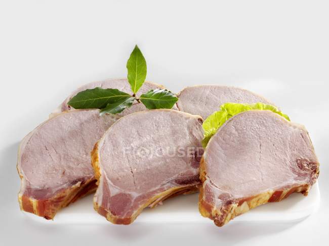 Côtelettes de porc fumées — Photo de stock