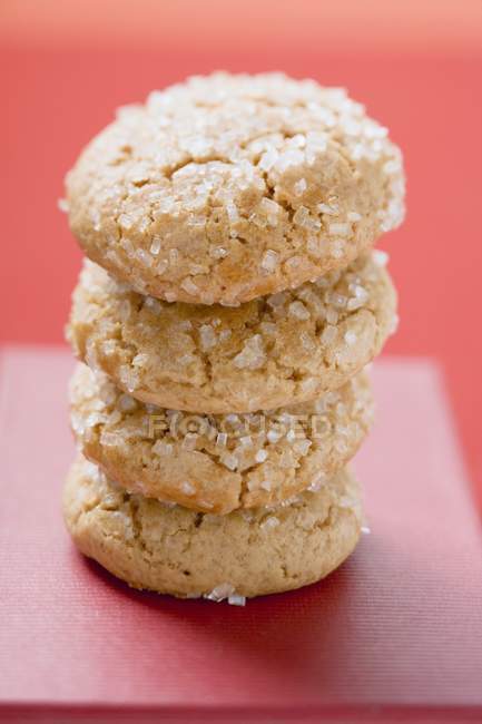 Four sugared biscuits — Stock Photo