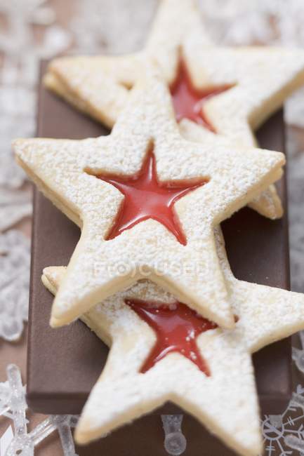 Sterne-Kekse mit Zucker — Stockfoto