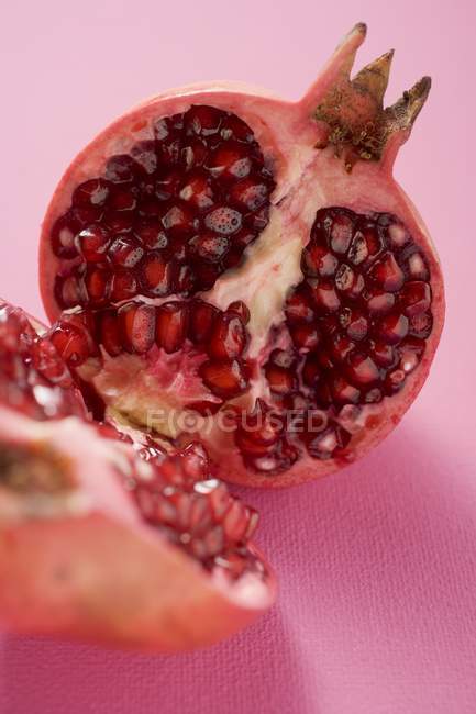 Fresh halved Pomegranate — Stock Photo
