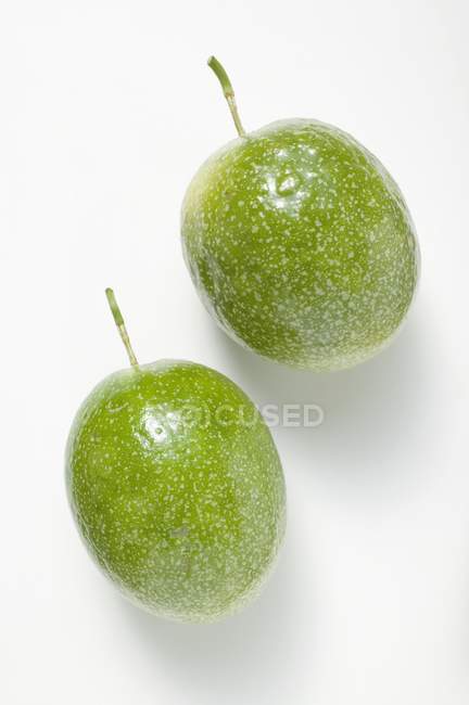 Frutas de la pasión verde - foto de stock