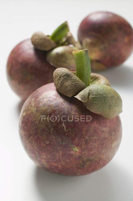 Fresh ripe mangosteens — Stock Photo