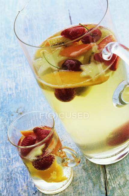 Fruit punch in  glass — Stock Photo