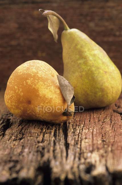 Two yellow pears — Stock Photo