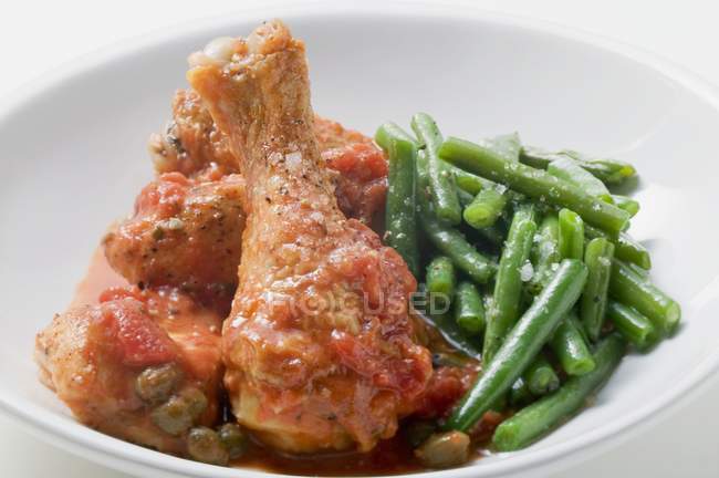 Roasted Chicken with tomato sauce — Stock Photo