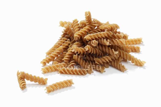 Wholemeal fusilli pasta — Stock Photo