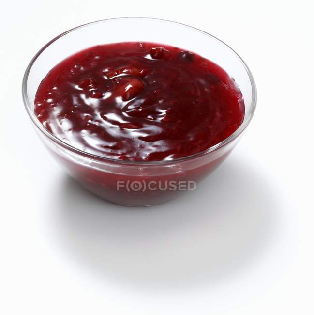 Compota de frutas rojas - foto de stock