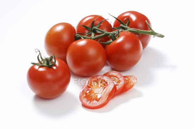 Tomates vermelhos maduros frescos — Fotografia de Stock