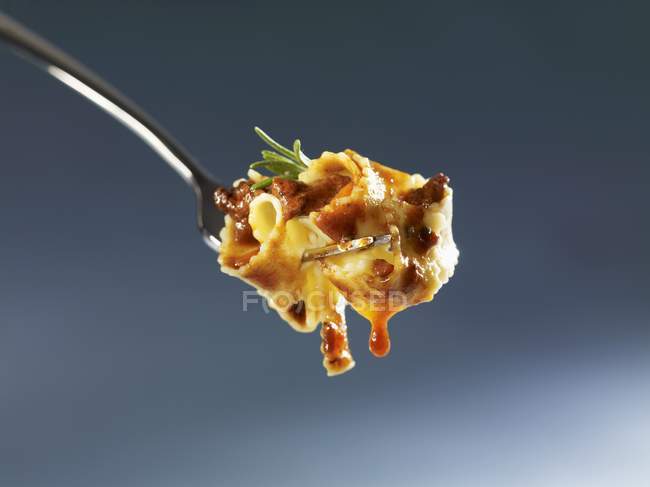Pappardelle pasta with wild boar ragout — Stock Photo