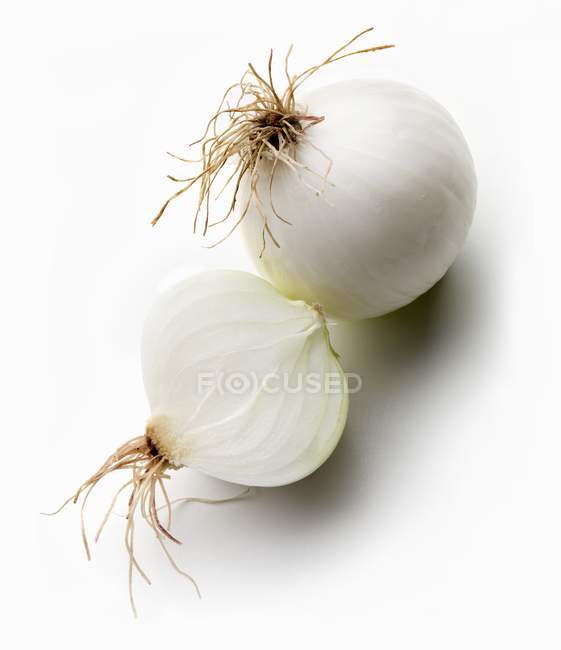 Cebolla blanca entera - foto de stock
