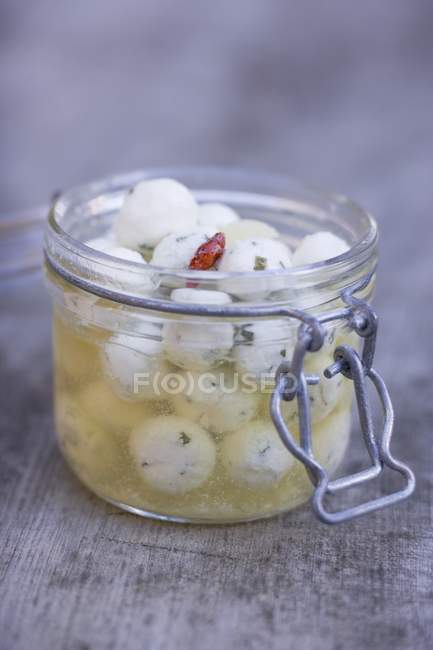 Marinated cheese balls — Stock Photo