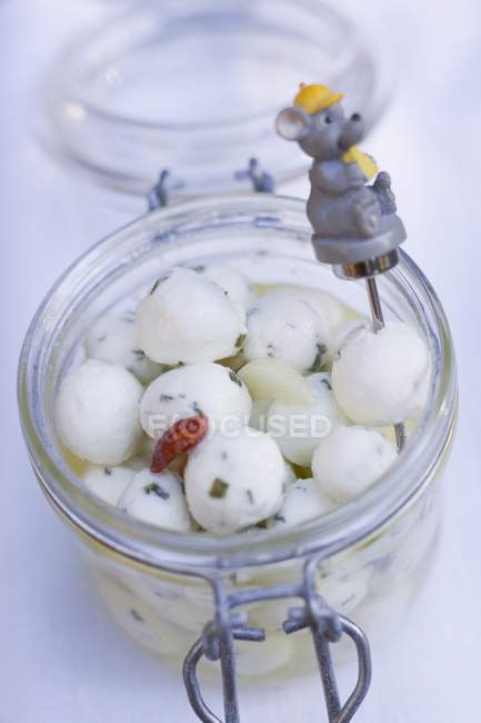 Marinated cheese balls — Stock Photo