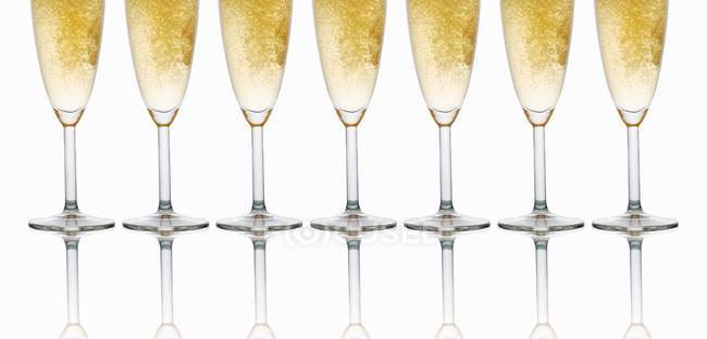 Glasses with sparkling wine — Stock Photo