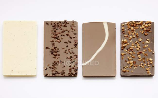 Different bars of chocolate — Stock Photo