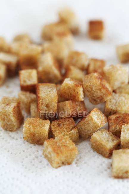 Fried Croutons in heap — Stock Photo