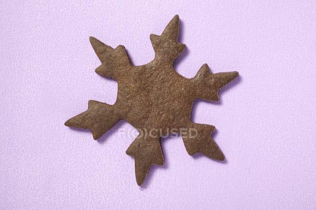 Biscuit in shape of snowflake — Stock Photo