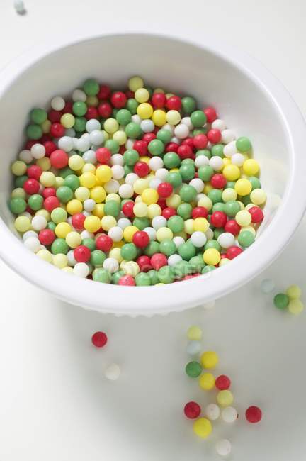 Coloured sugar pearls — Stock Photo
