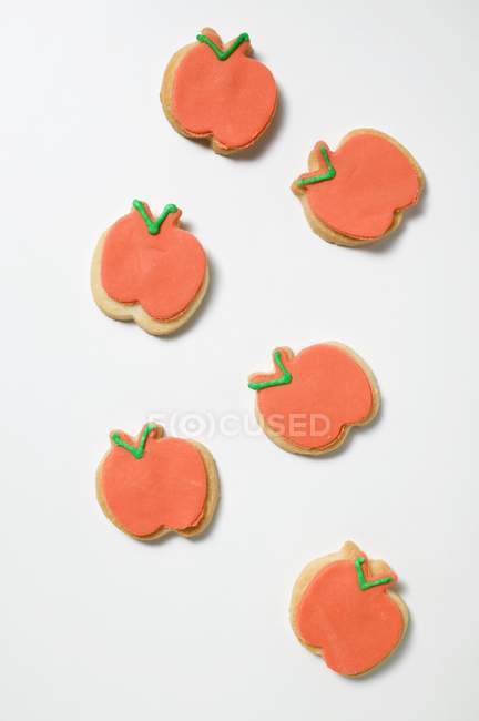Six pumpkin biscuits — Stock Photo
