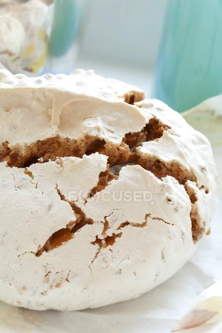 Sweet and fresh Meringues on table — Stock Photo