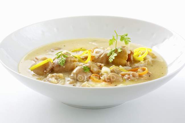 Suppe mit Haxen — Stockfoto
