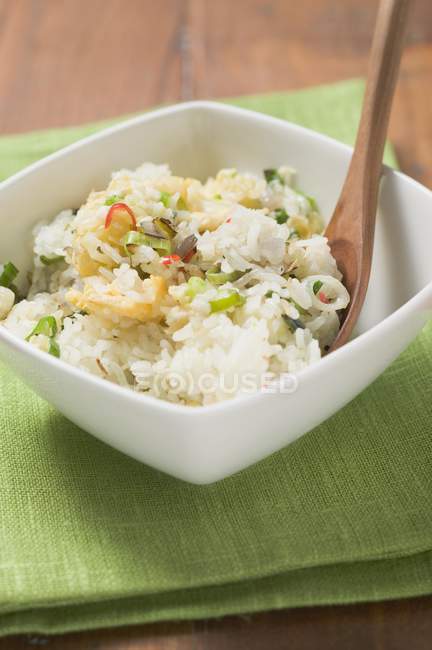 Risotto rice with vegetables — Stock Photo