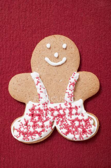 Gingerbread man decorated — Stock Photo