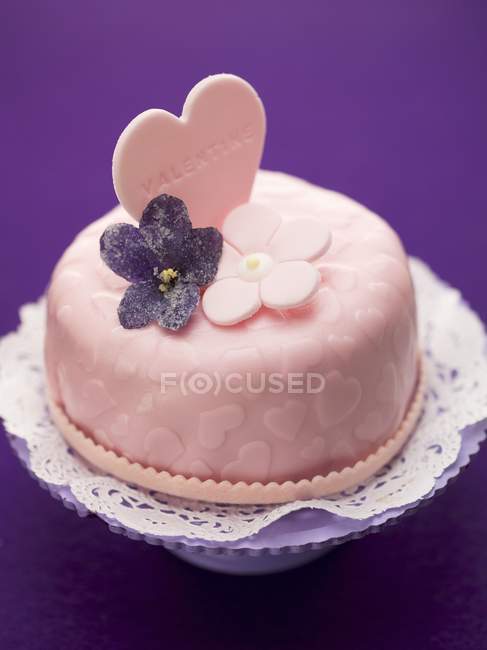 Kuchen zum Valentinstag — Stockfoto