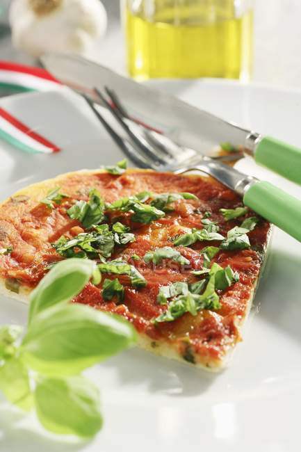 Тосканская пицца для диабетиков — стоковое фото