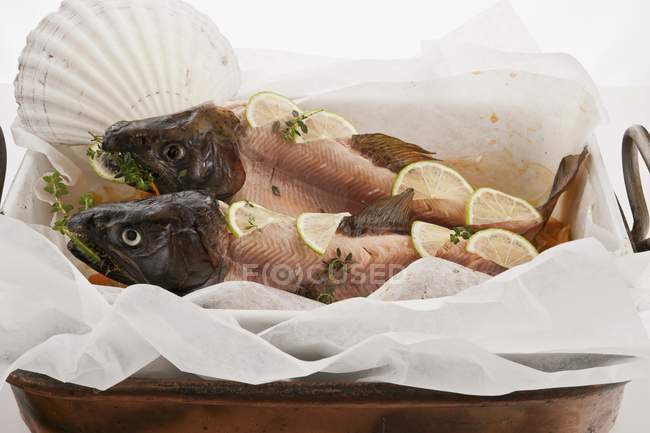 Two skinned Japanese cherry salmon — Stock Photo