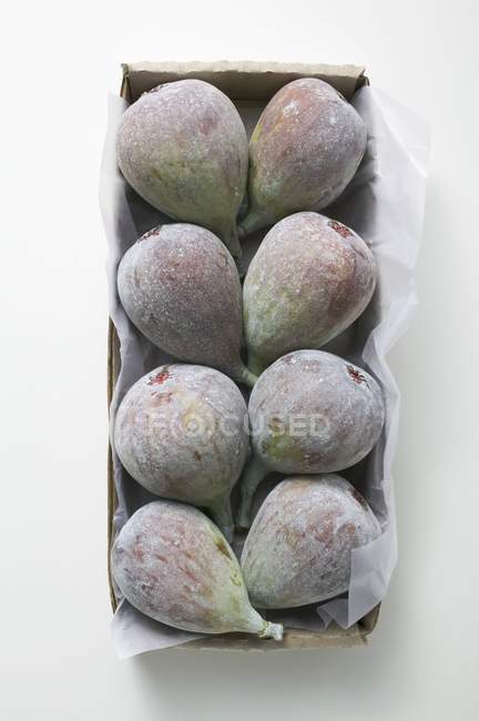 Figos frescos em caixa — Fotografia de Stock