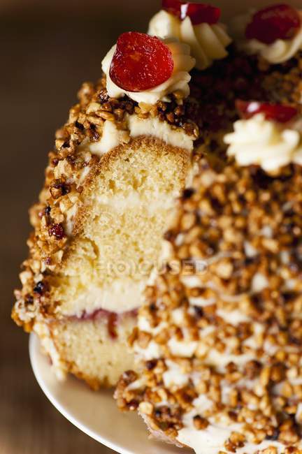 Sliced Frankfurt Crown Cake — Stock Photo