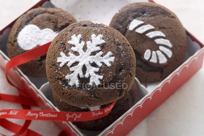 Muffins decorated for Christmas — Stock Photo