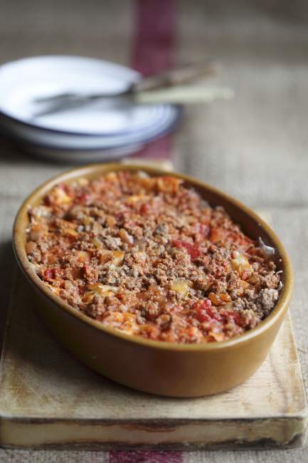 Minced meat with chilli — Stock Photo