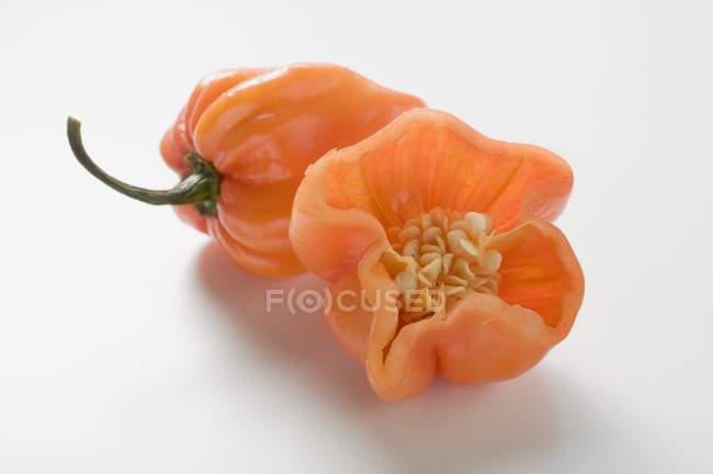 Chillies de laranja Habanero — Fotografia de Stock
