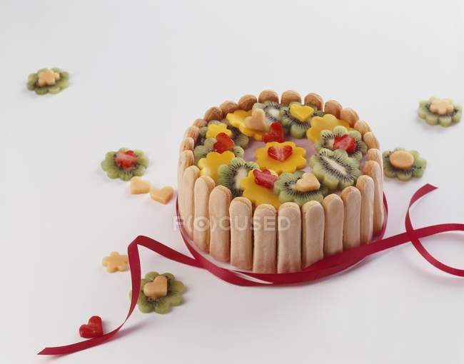 Erdbeertiramisu-Kuchen — Stockfoto