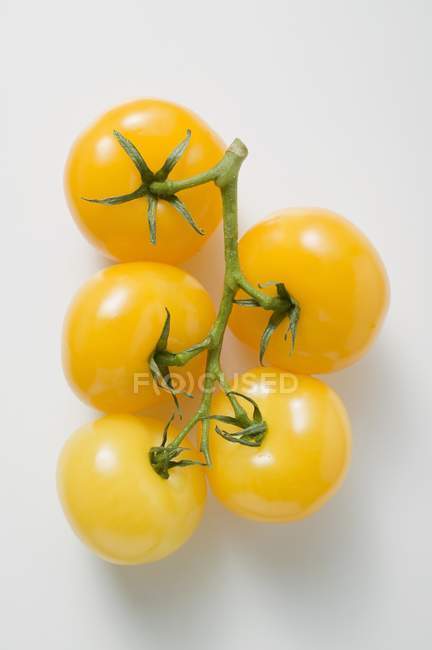 Cinque pomodorini gialli — Foto stock