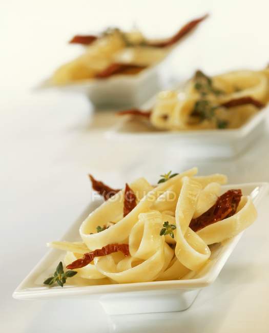 Fresh tagliatelle pasta — Stock Photo