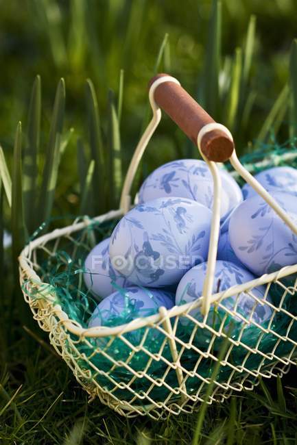 Œufs de Pâques bleus — Photo de stock