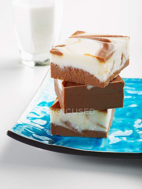 Fudge de vainilla y chocolate - foto de stock