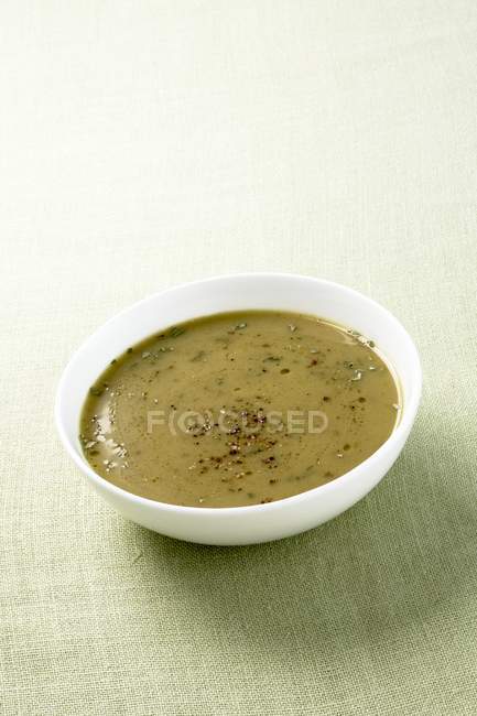 Potato and sausage soup with pepper — Stock Photo