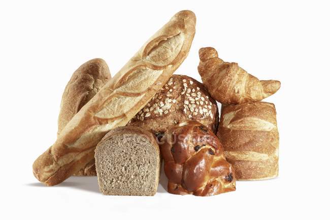 Various types of breads — Stock Photo