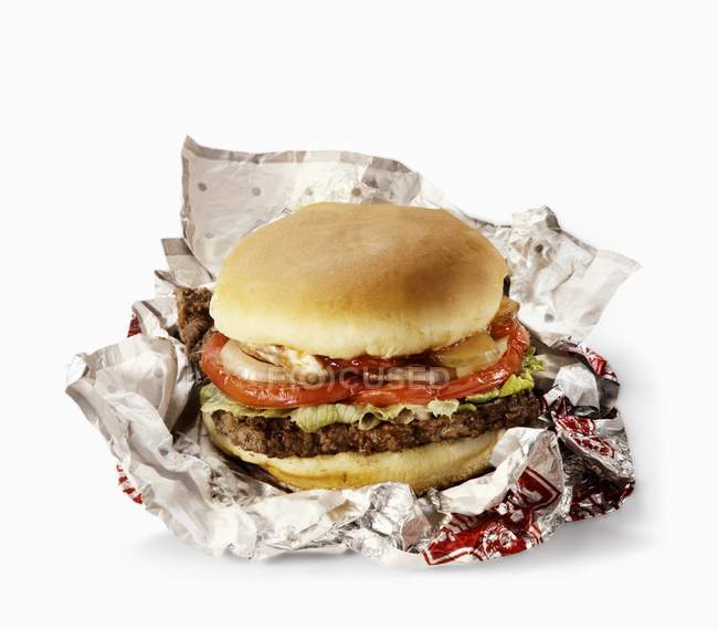 Фаст-фуд гамбургер — стокове фото