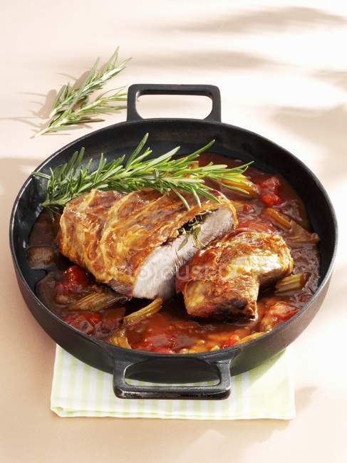 Roast veal with rosemary — Stock Photo