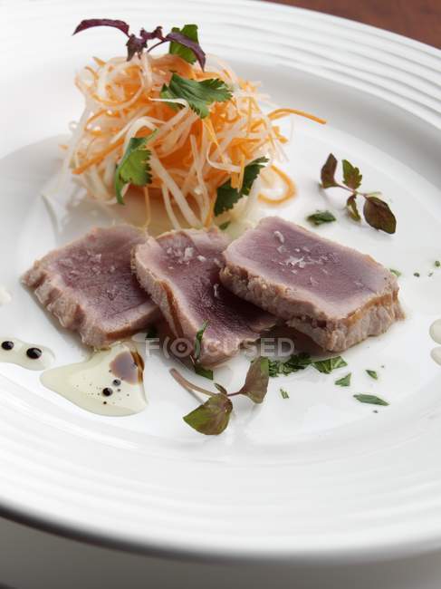 Grilled Sliced Tuna — Stock Photo