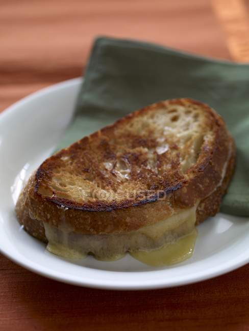 Жареный сыр на хлебе — стоковое фото